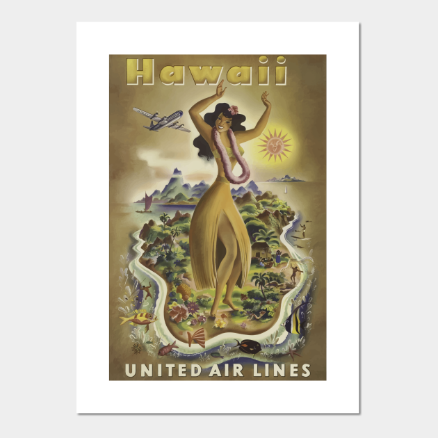 Hawaiian Dancing  Hawaiian Aloha  poster e stampa artistica